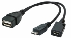Adapter Gembird USB OTG USB socket + MicroUSB socket - MicroUSB plug (A-OTG-AFBM-04