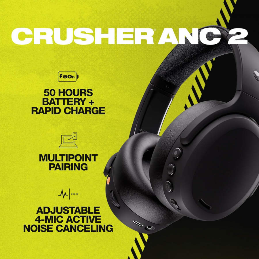 Наушники Skullcandy Crusher ANC 2 Black - Наушники для телефонов -  Телефоны, Смарт часы | Baltic Data