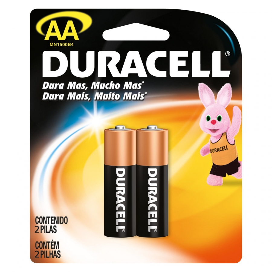 Batteries Duracell AA Alkaline 2pack (5000394076921)