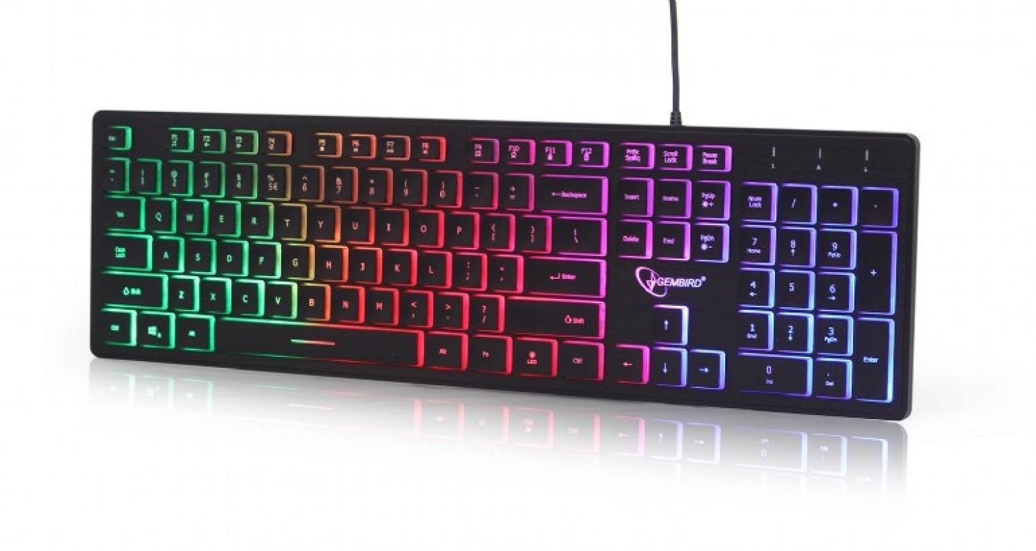 gembird rainbow backlight multimedia keyboard