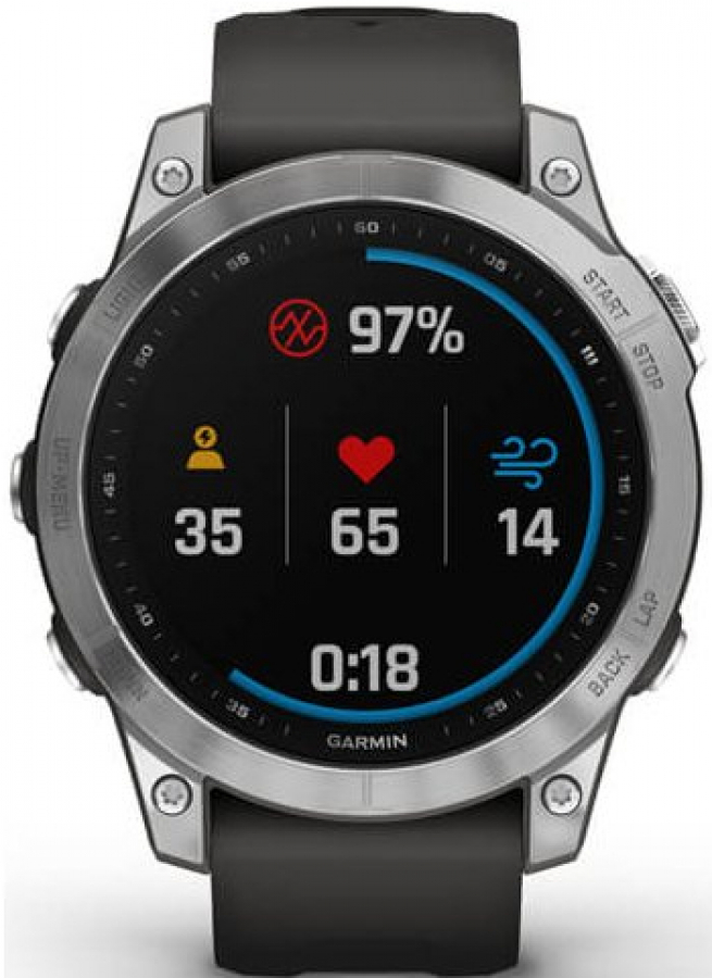 Garmin Fenix 7 silver with graphite band (010-02540-01) Smart