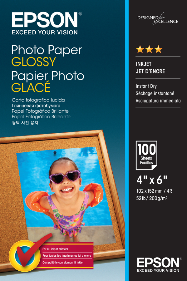 Epson Photo Paper Glossy 10 x 15 cm 100 Sheets (C13S042548)