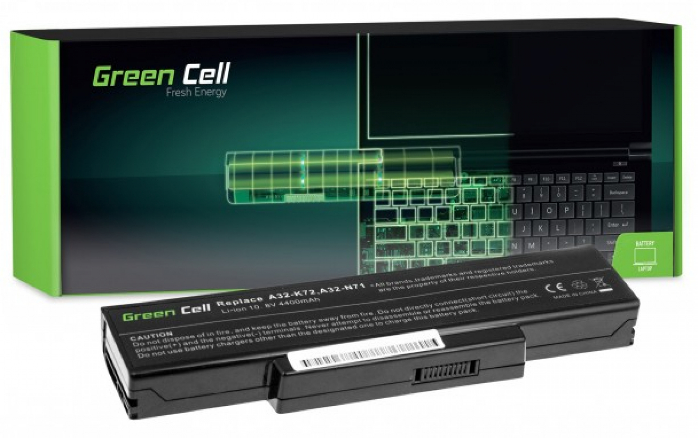 Green Cell A32-K72 for Asus  (AS06)