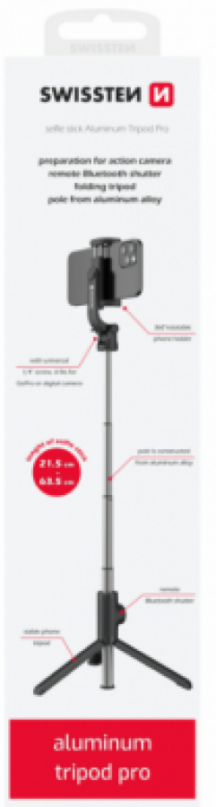 Selfie stick Swissten Bluetooth Selfie Stick Aluminum Tripod (32000400)