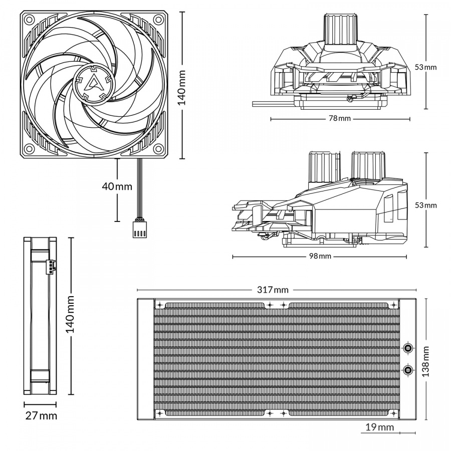 Cooler Arctic Liquid Freezer II 280 - Coolers - PC components