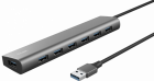 USB-концентратор Trust Halyx 7 Port USB 3.2 Gen1 Hub Grey (24967