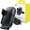 Telefona turētājs Baseus Wireless Charging Car Mount MilkyWay Pro 15W Black (C40357000111-00