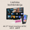 Monitors Samsung Smart M70C 27 4K + DĀVANA - Galaxy A05s (LS27CM703UUXDU_B1