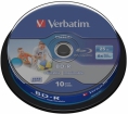 Blanks BD-R Verbatim 25GB 6x Datalife HTL 10 Pack Spindle Wide Printable no ID (43804V
