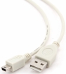 Cable Gembird USB Male - MiniUSB Male 0.9m White (CC-USB2-AM5P-3