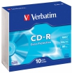 Blanks CD-R Verbatim 700MB 1x-52x Extra Protection Surface 10 Pack Slim (43415V