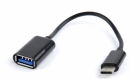 Gembird OTG USB Type C Male - USB Female 0.2m Black (A-OTG-CMAF2-01