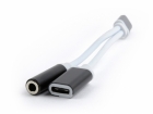 Gembird USB Type C Male - 3.5mm Female, USB Type C Female - Black (CCA-UC3.5F-02