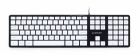 Gembird Chocolate Keyboard USB US Black with White keys (KB-MCH-02-BKW
