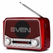Radio uztvērējs Sven SRP-525R Radio + Flashligt Red (SRP-525R