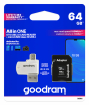 Goodram MicroSD 64GB All in one class 10 UHS I + Card reader (M1A4-0640R12