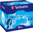 Blank CD-R Audio Verbatim 80Min Music 10 Pack Jewel (43365V