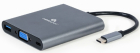 Gembird USB Type-C 6-in-1 multi-port Adapter + Card Reader Space Grey (A-CM-COMBO6-01