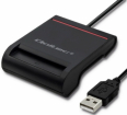 Qoltec ID Card / Smart Card USB 2.0 Plug & Play with 85cm Cable Reader Black (50642