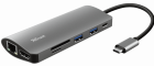 Docking station Trust Dalyx 7-in-1 USB-C Silver (23775